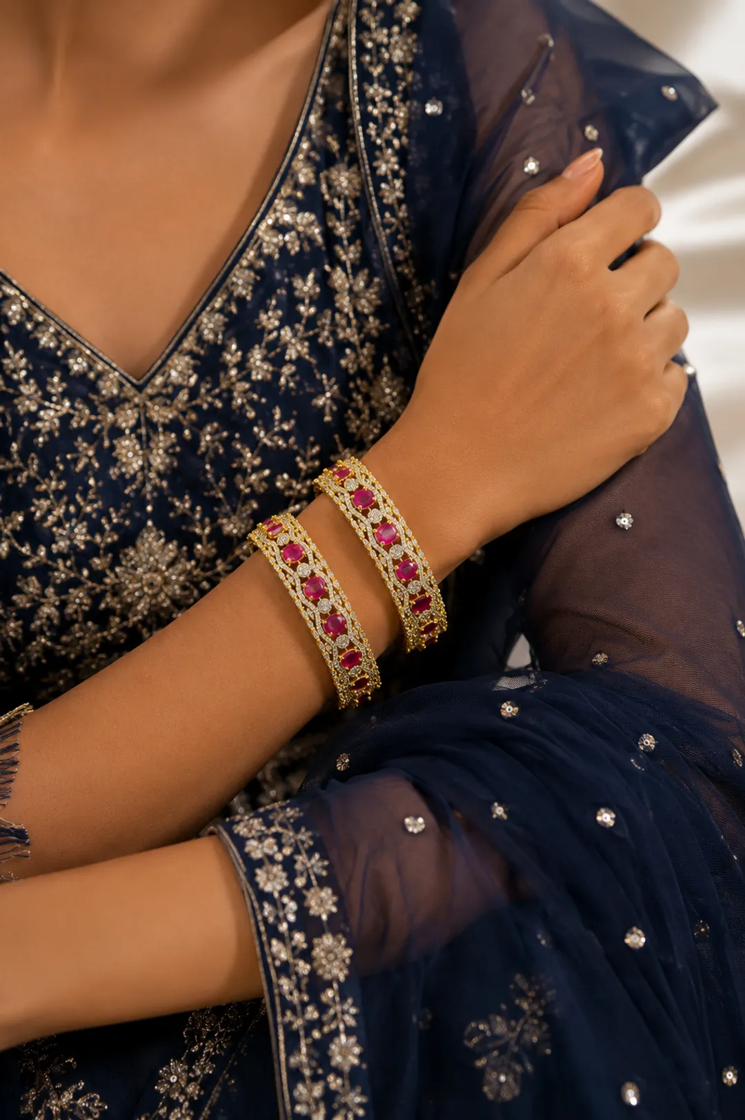 Midnight Ruby Royale Bangles