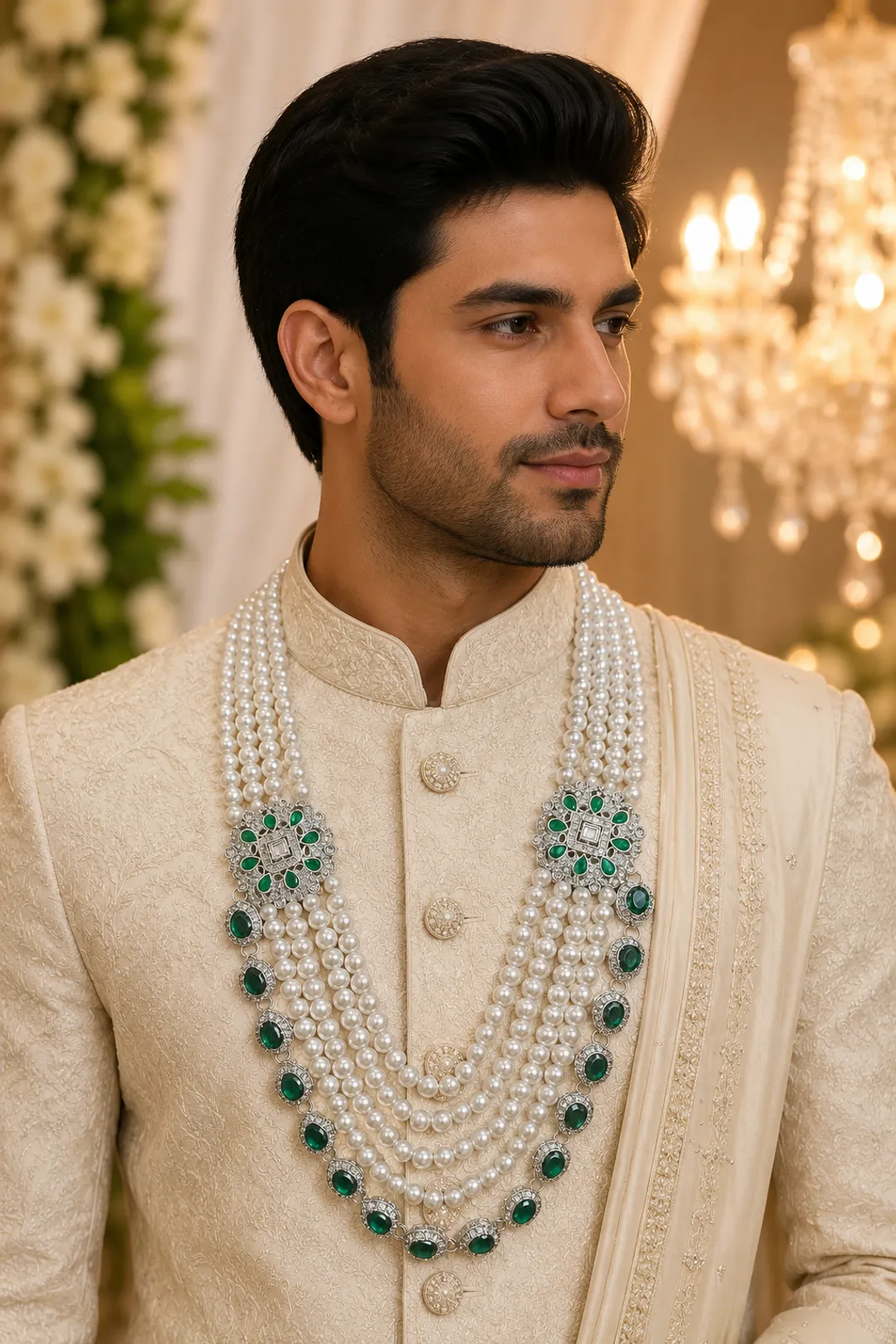 Elegant Multi-Layer Sherwani Necklace