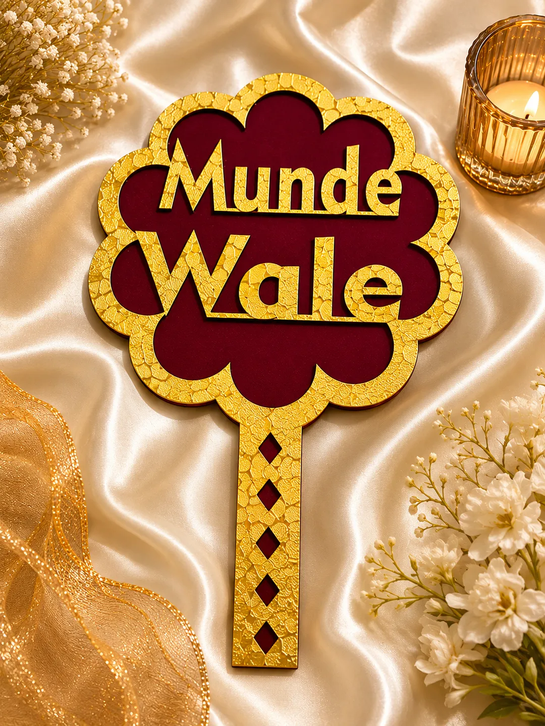 Munde Wale Royal Floral Nameplate