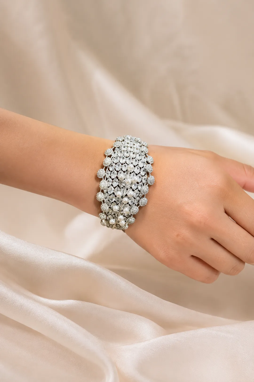 Royal Pearl Embellished Bracelet
