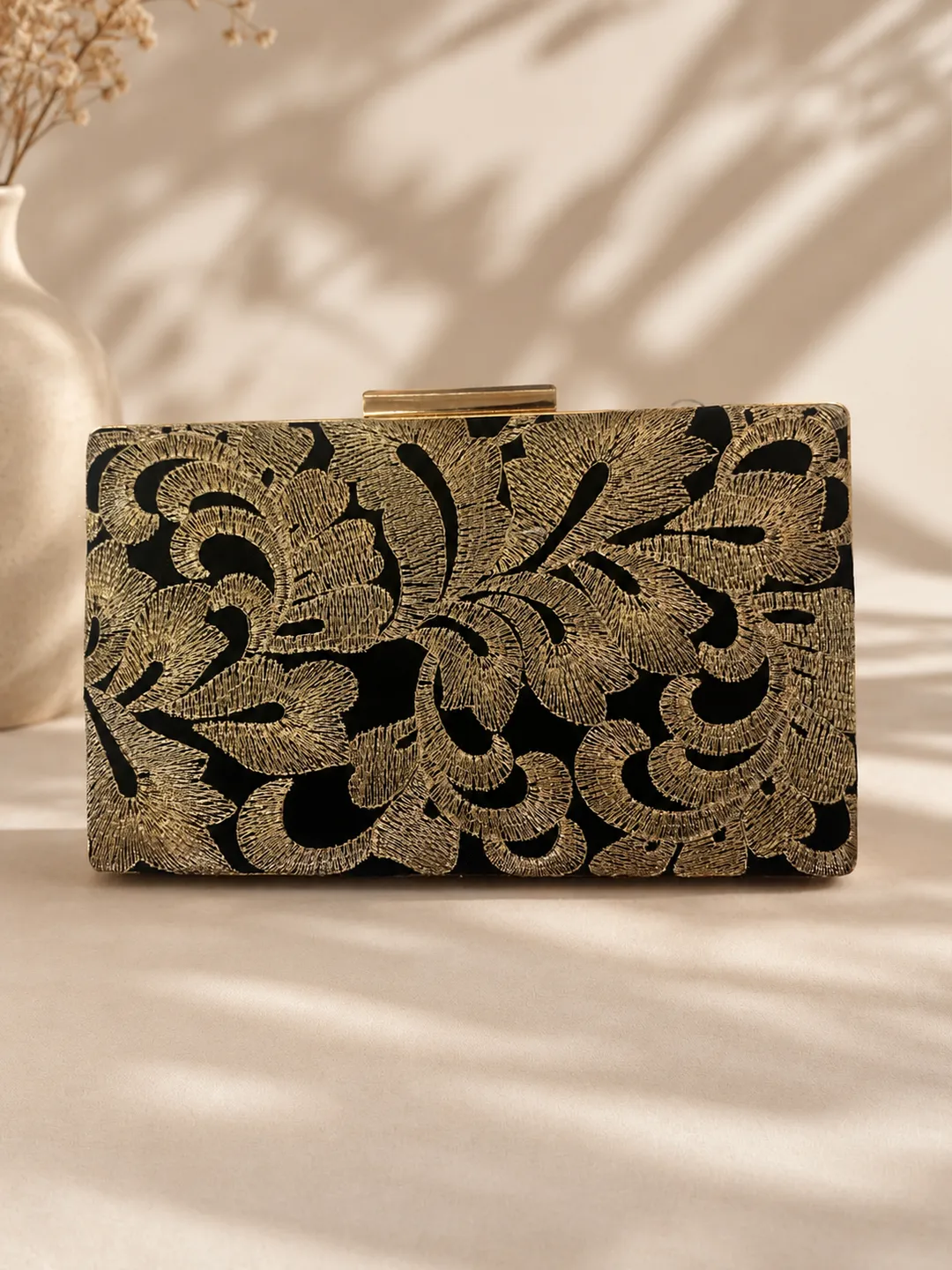 Golden Baroque Evening Clutch