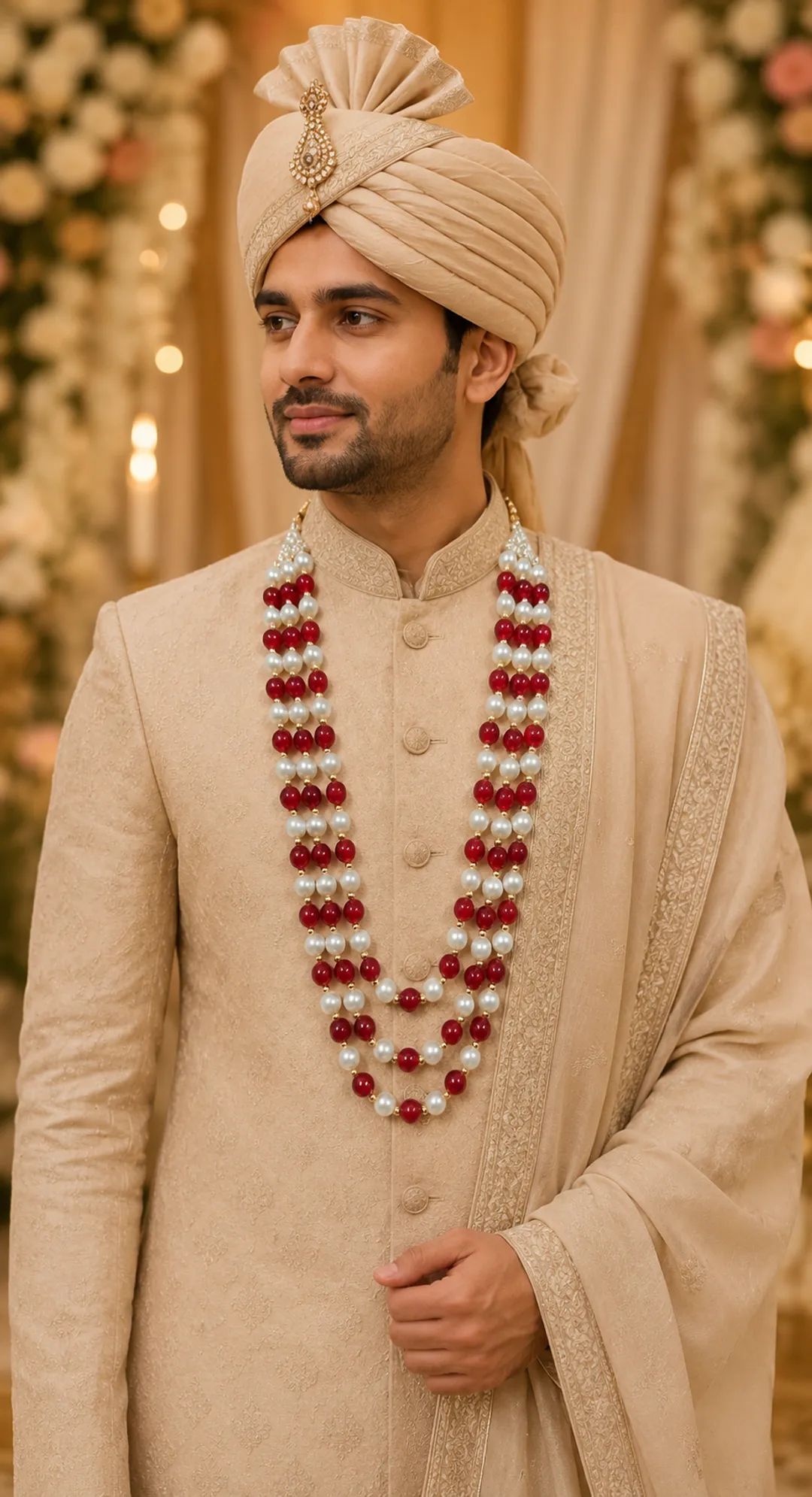 Red Maharaja Wedding Mala
