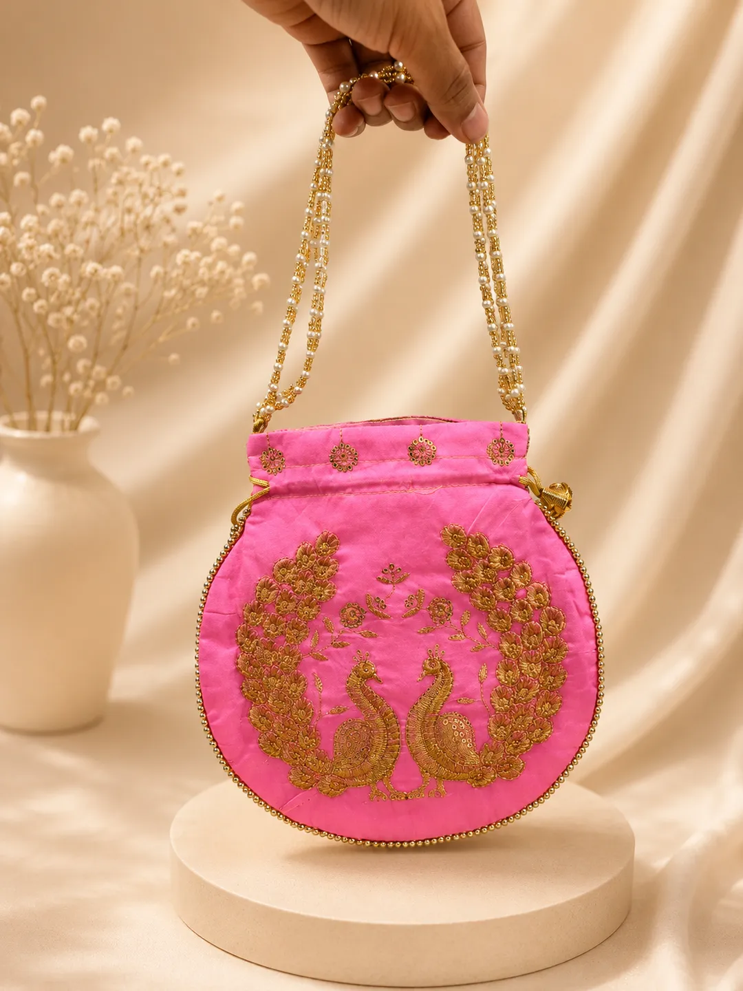 Pink Royal Potli (Pack Of 10)