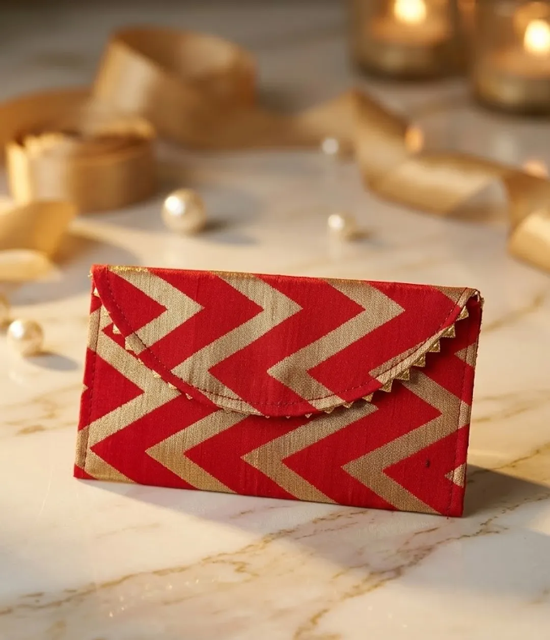 Red Striped Shagun Envelope