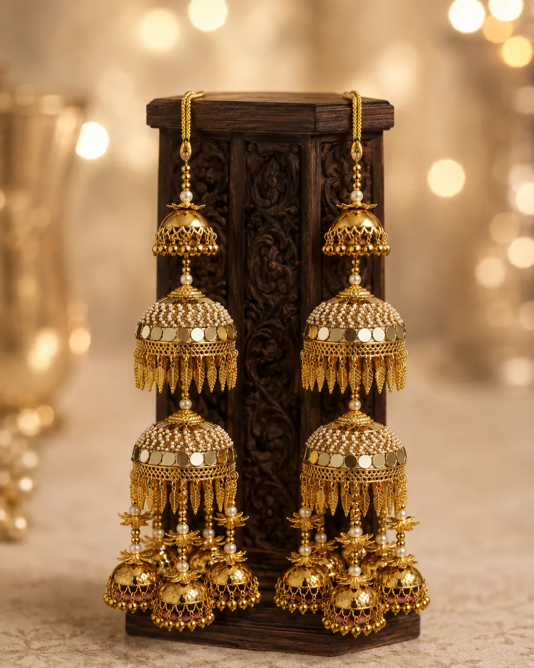 Royal Mirror Jhumka Kaleera