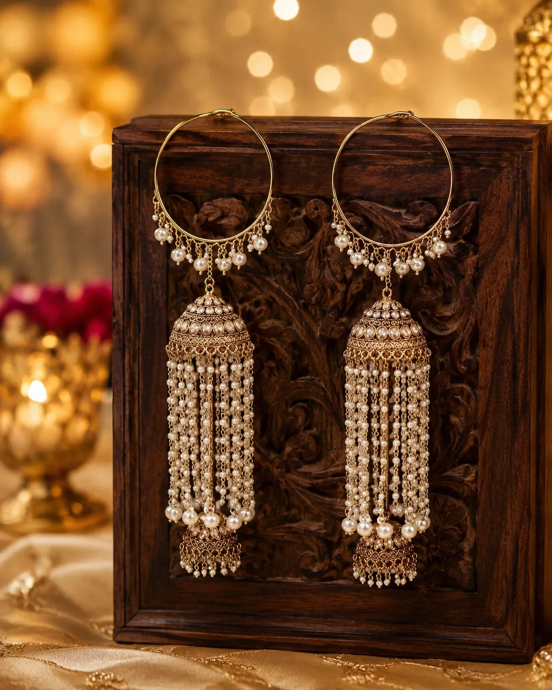 Pearl Cascade Hoop Kaleera
