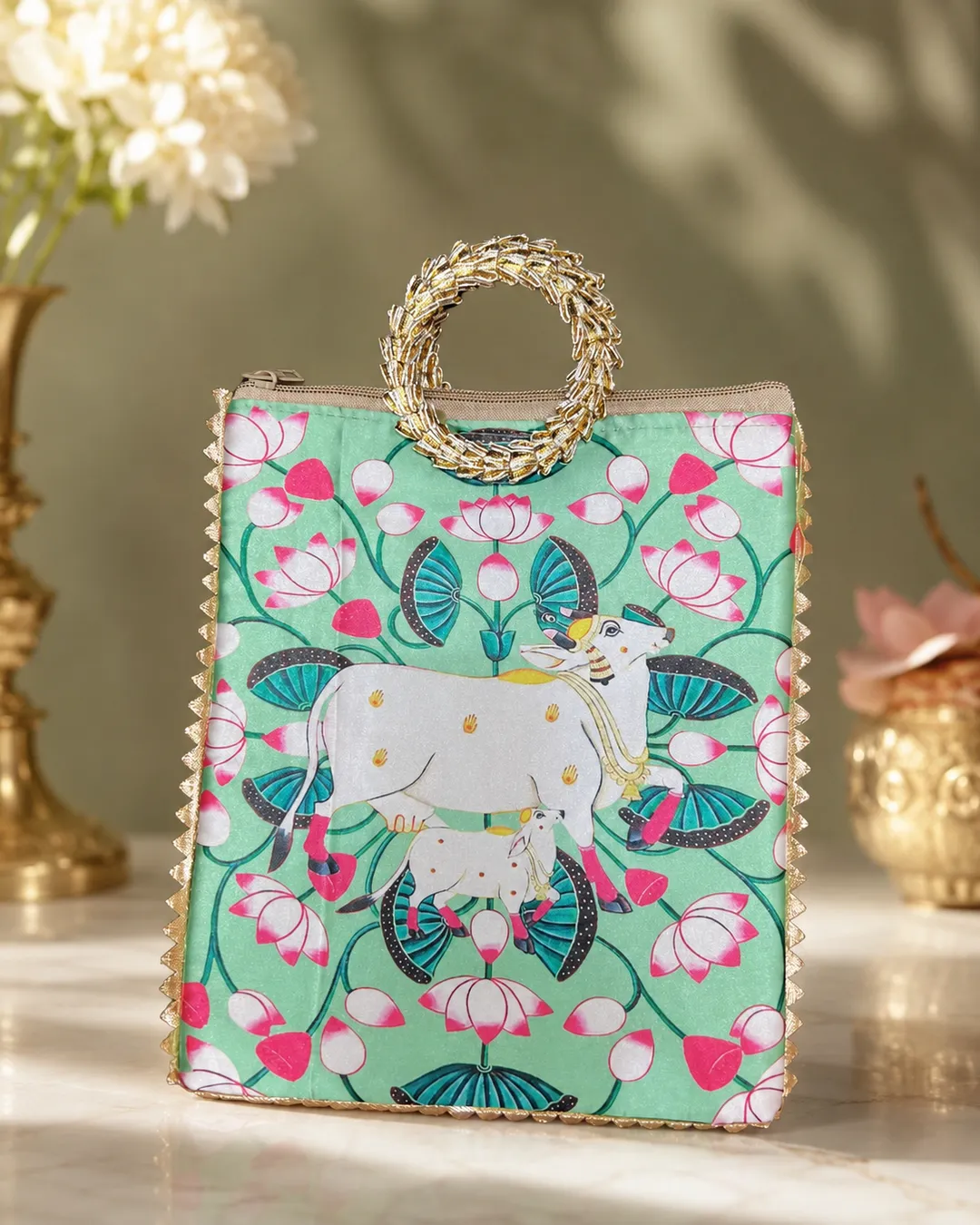 Gaumata Lotus Handle Bag