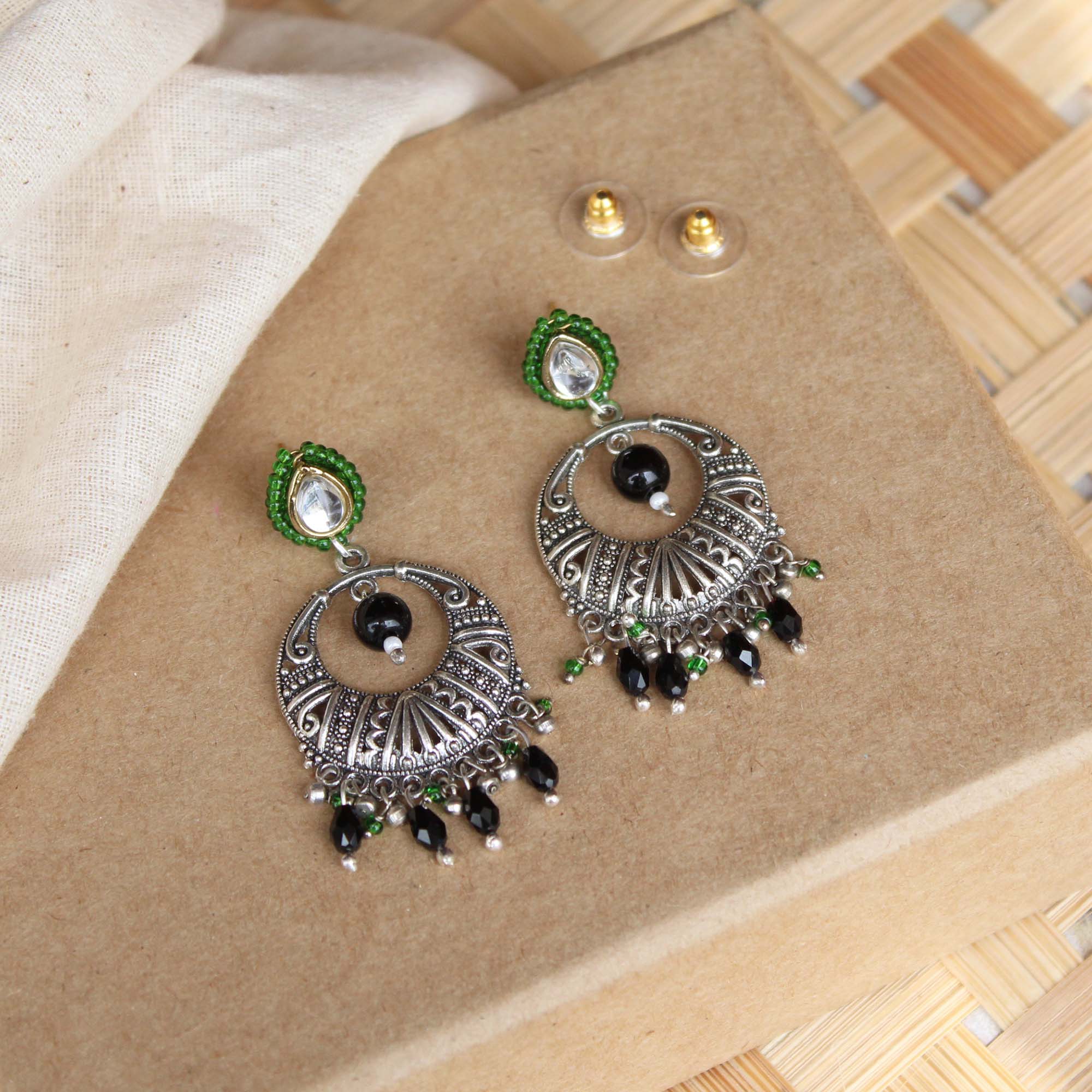 Dangling Chaand Bali Earrings