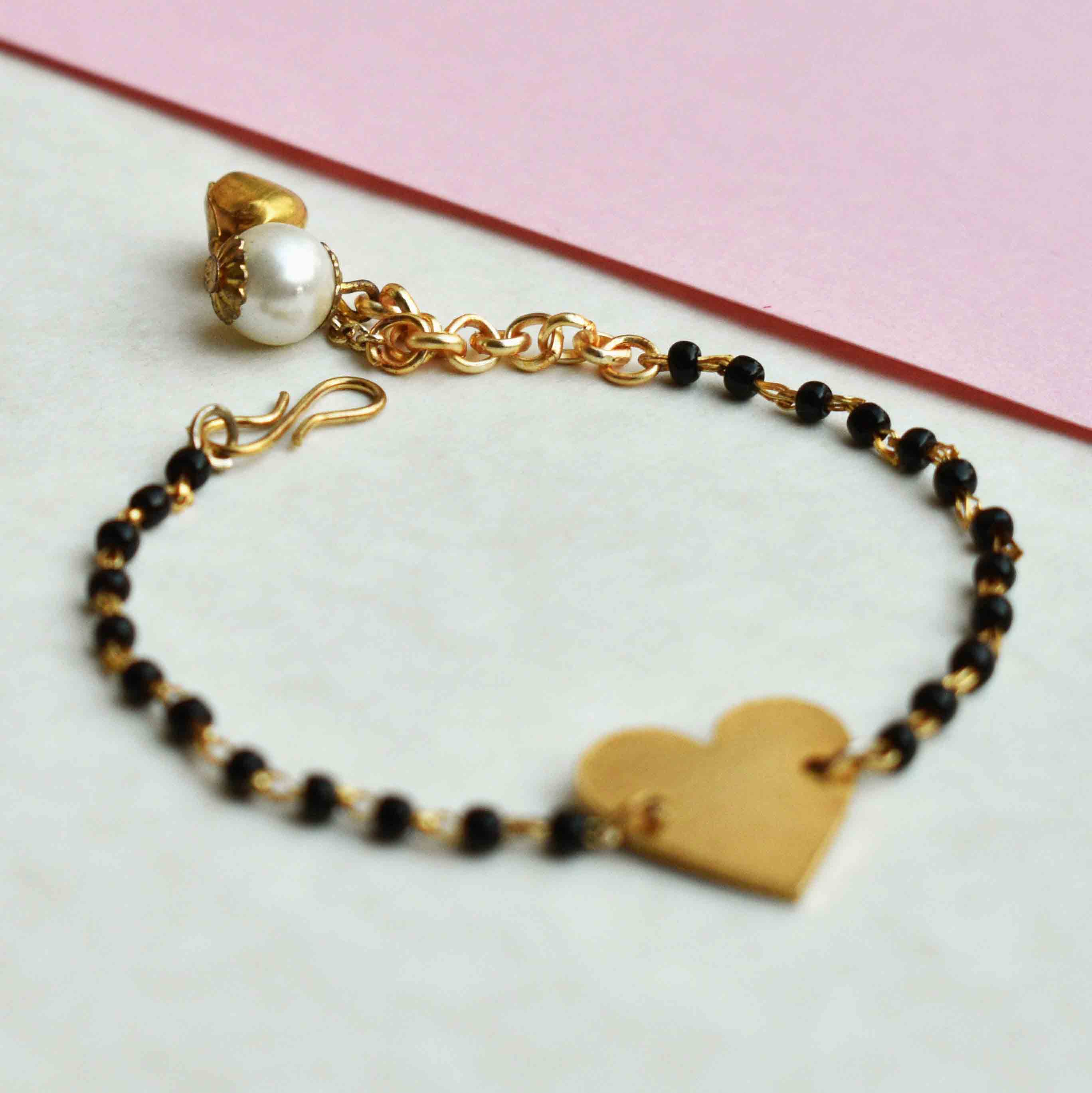 Amore- The Heart Charm Mangalsutra Bracelet