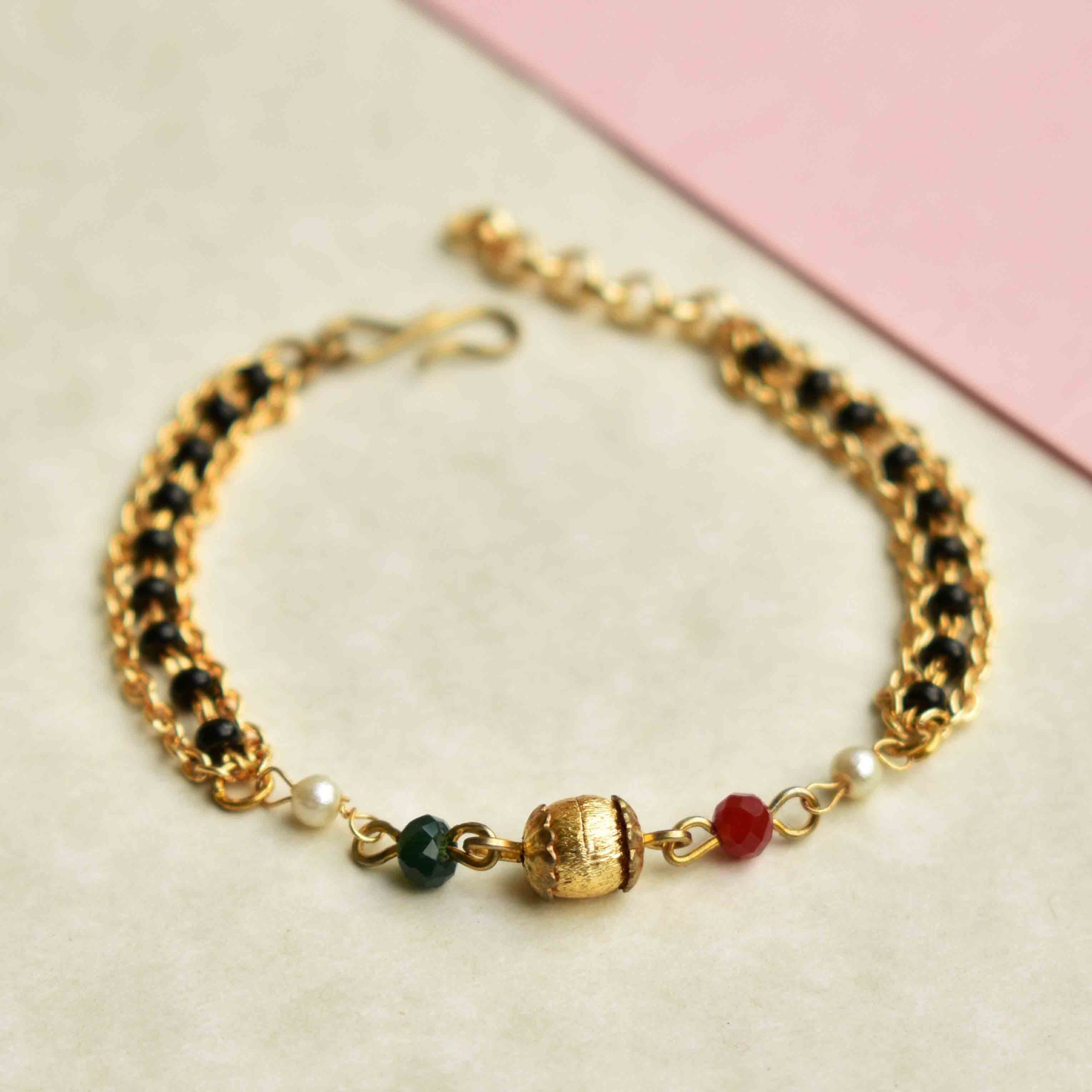 Multi Color Beads Mangalsutra Bracelet