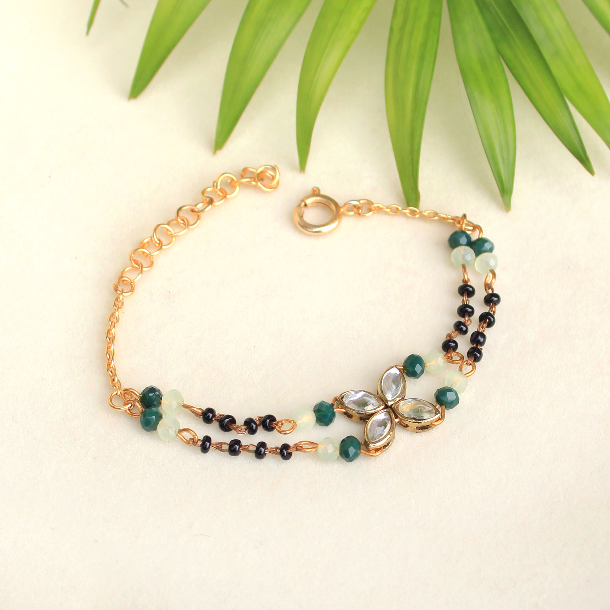 Kundan Bling Mangal Sutra Bracelet