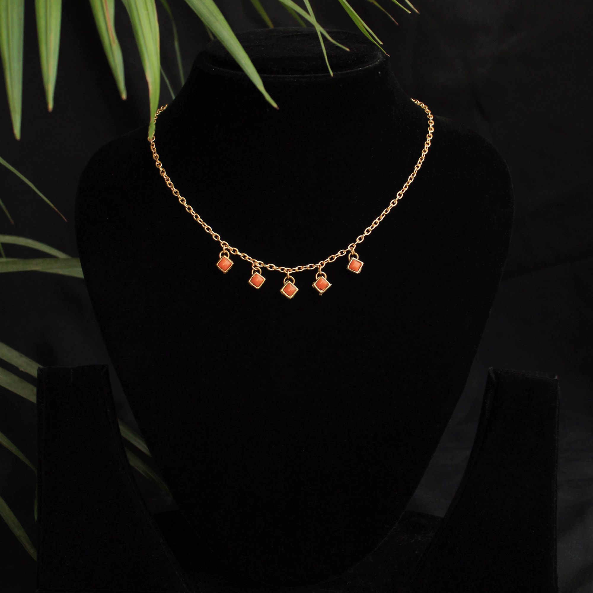 Colored Enameled Kundan Necklace