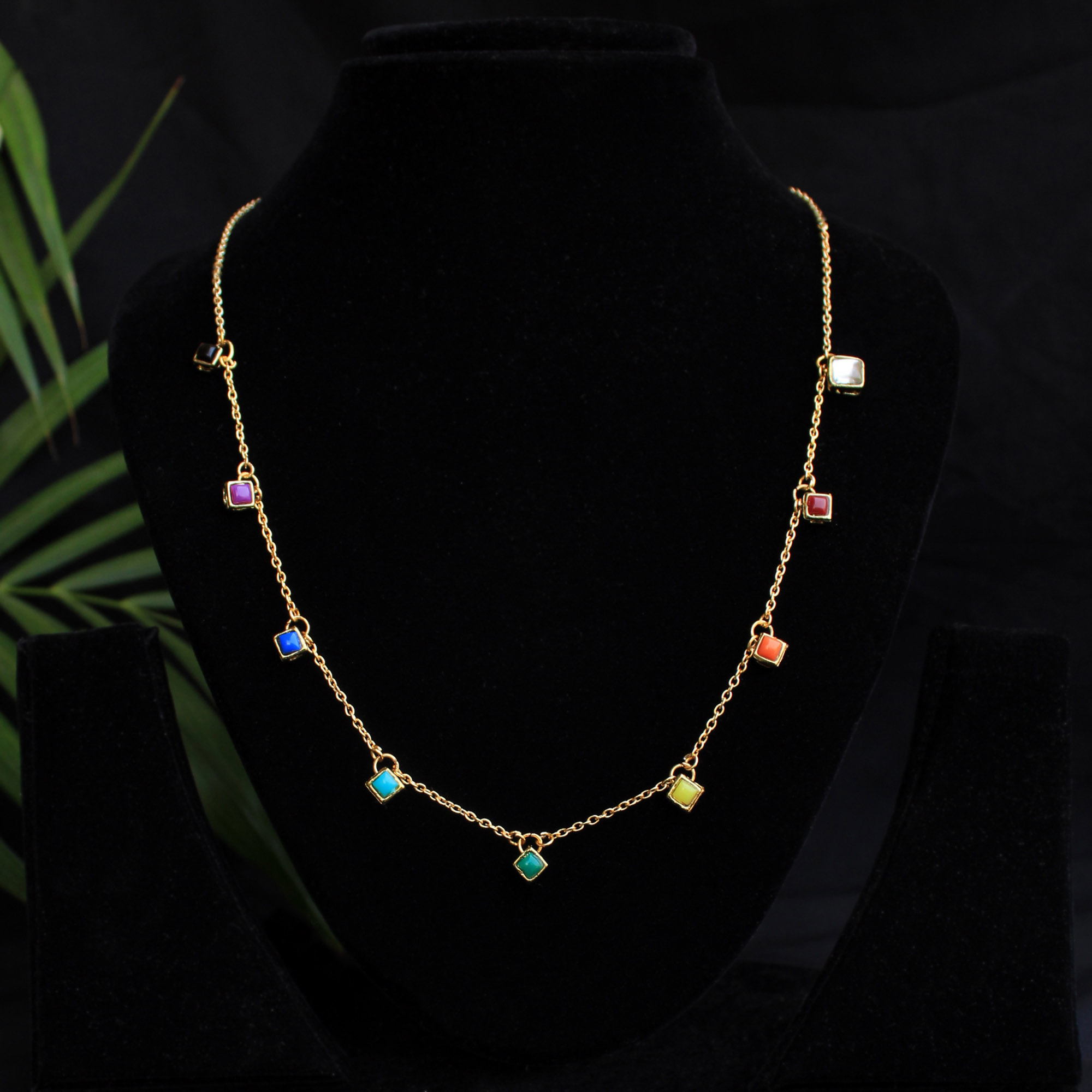 Multi Colored Enameled Kundan Necklace