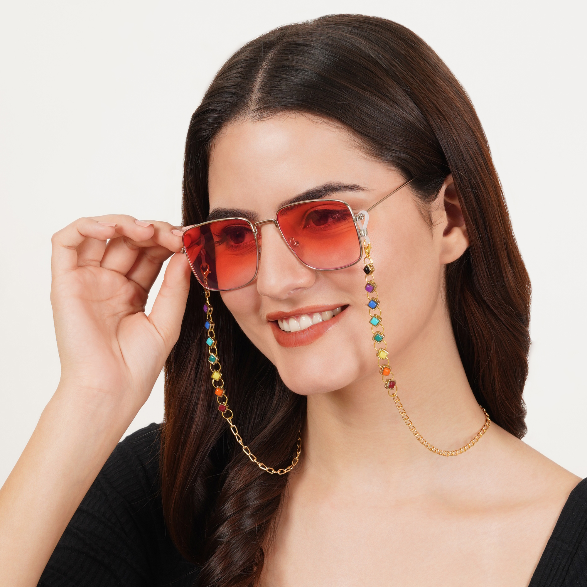 Multicolor Rainbow Spectacles/Air Pods Chain