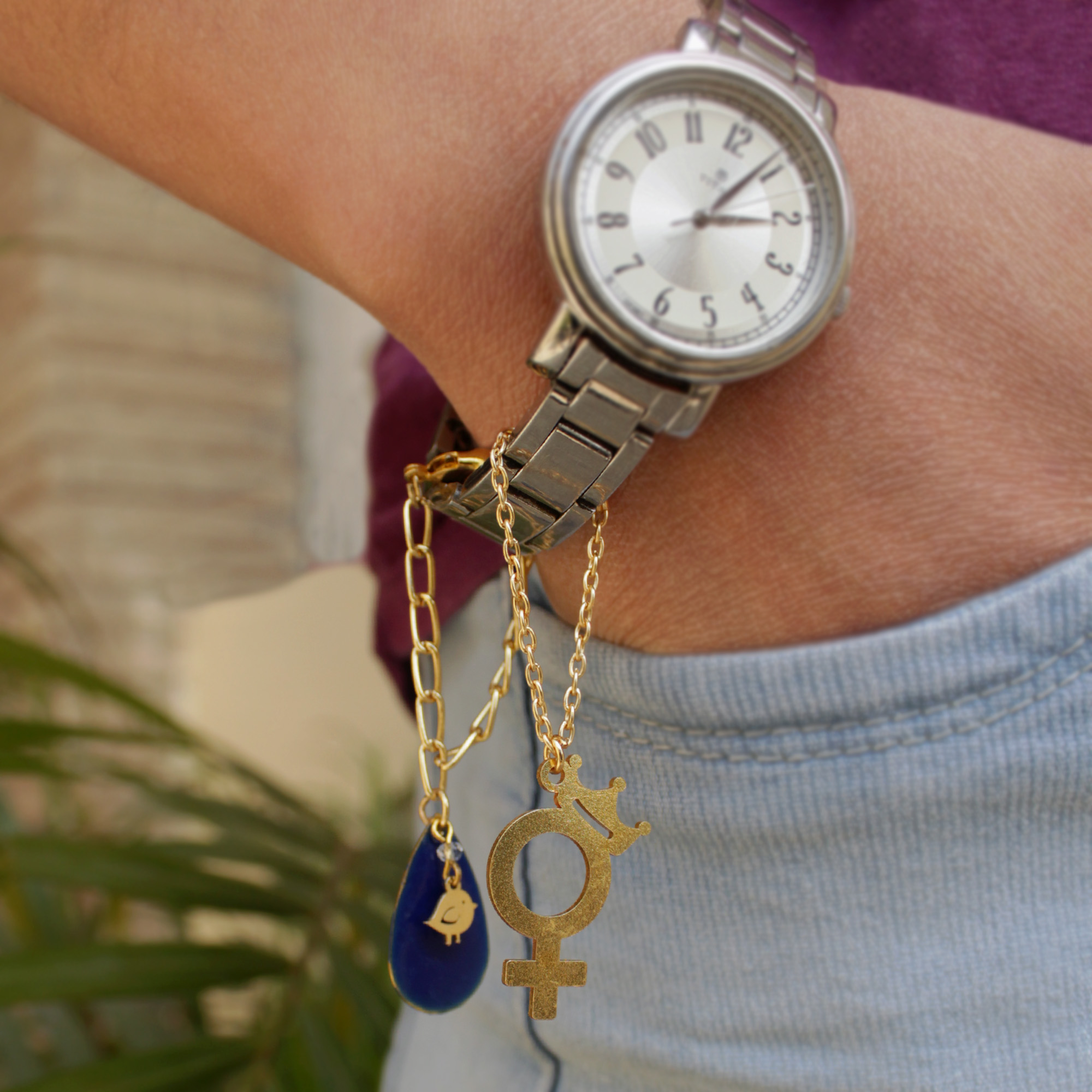 Itty Bitty Bird & Venus Crown Watch Charms Set Of 2