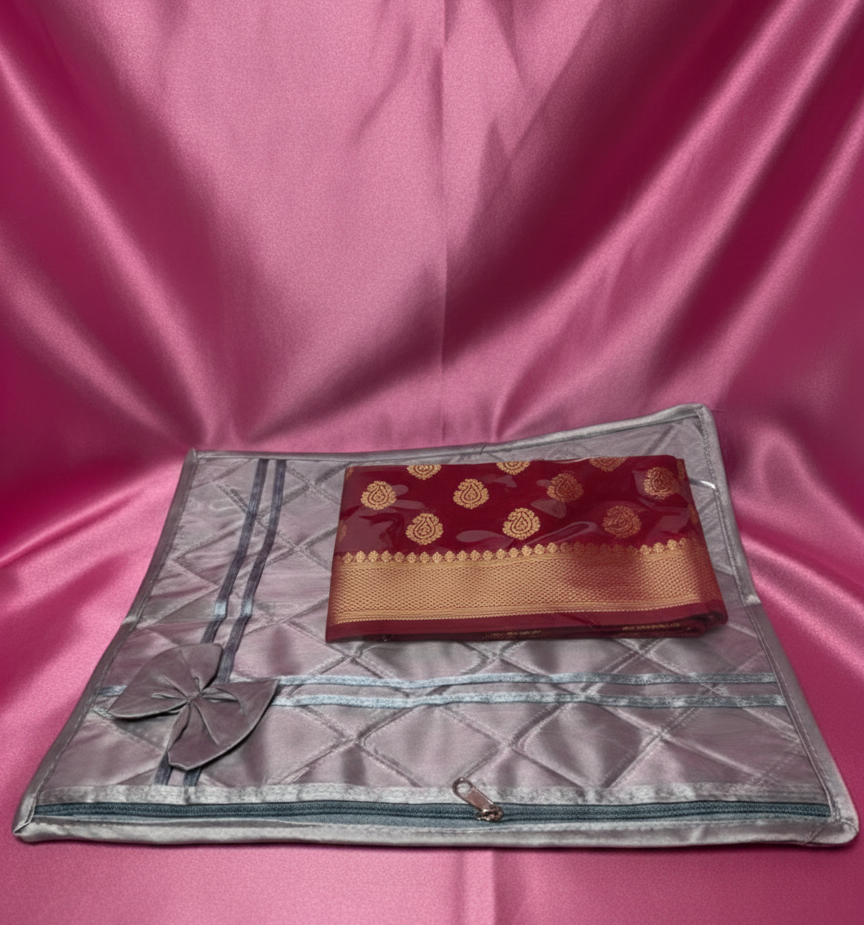 Grey Luxe Saree Cover