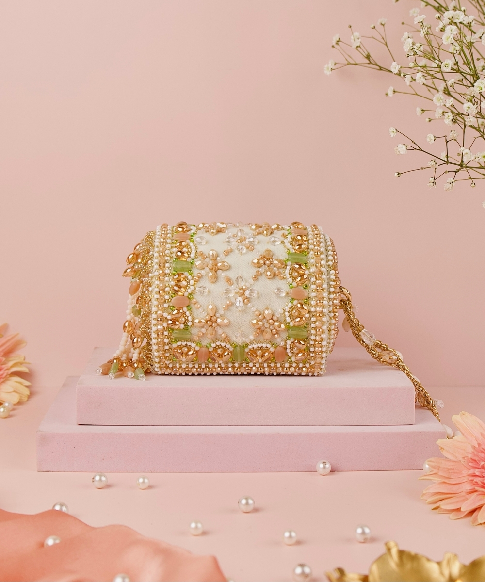 Bella Embellished Cylinder Bag