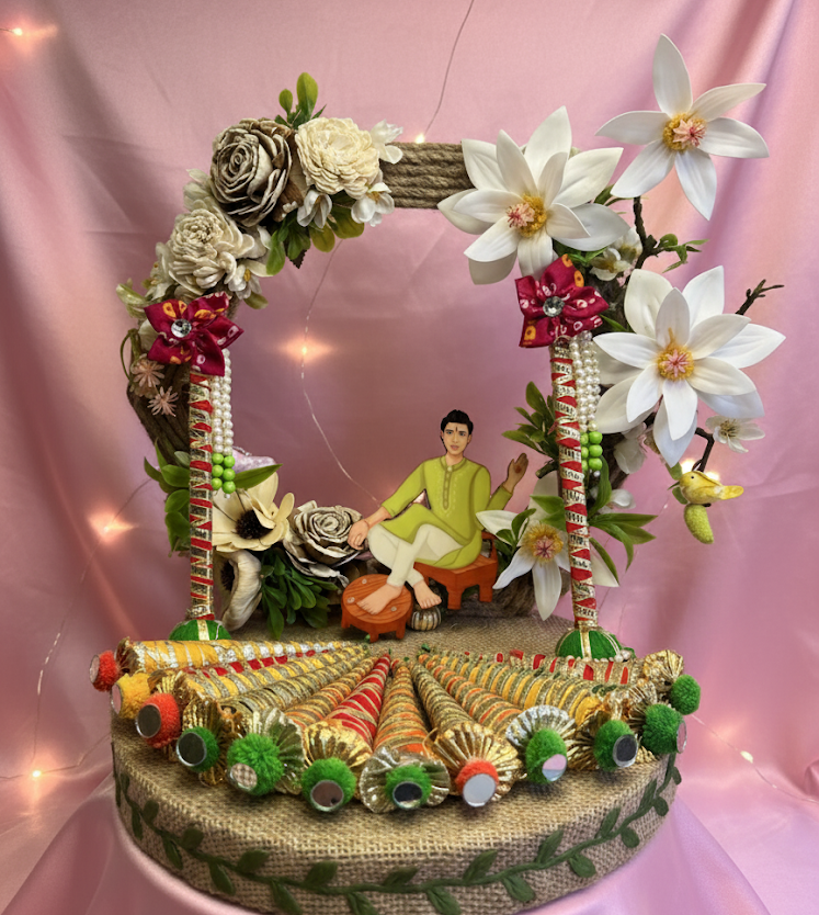 Floral Groom Mehendi Majesty Platter
