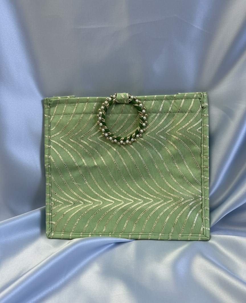 Nirmal Pista Green Pooja Bag