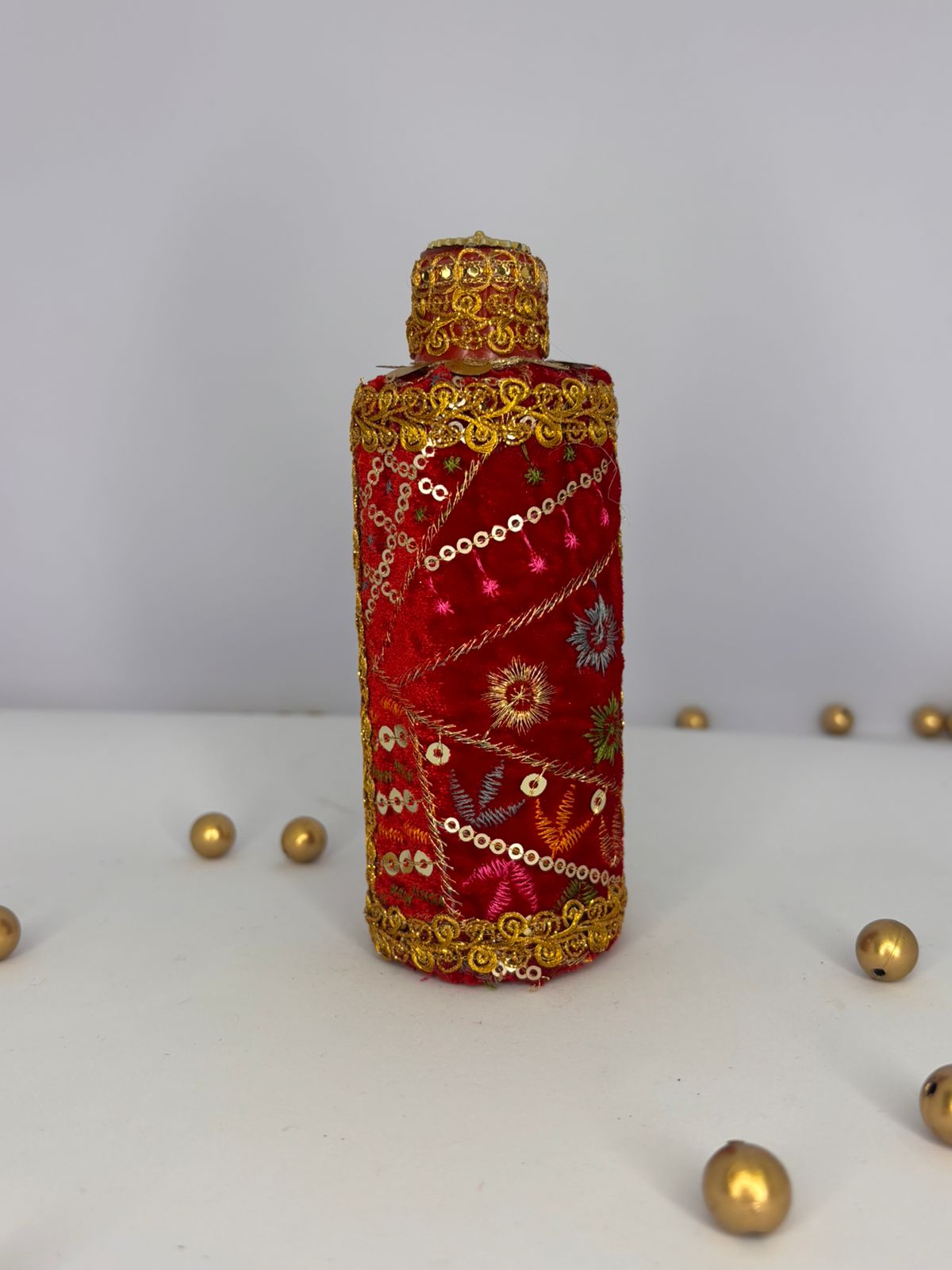 Floral Zari Sequin Oil Keep