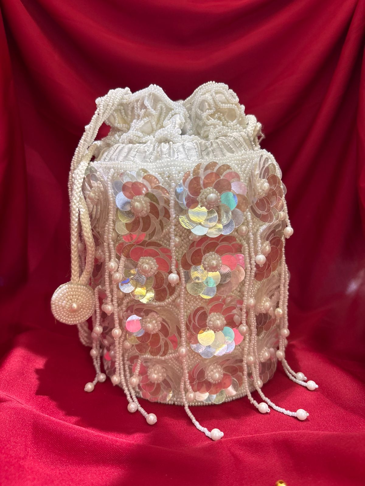 Pearl Sequin Potli Bag