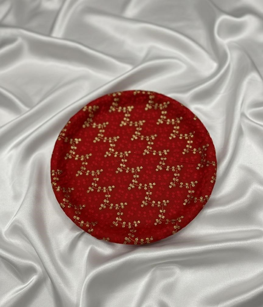Multi-use Red Embroided Thali
