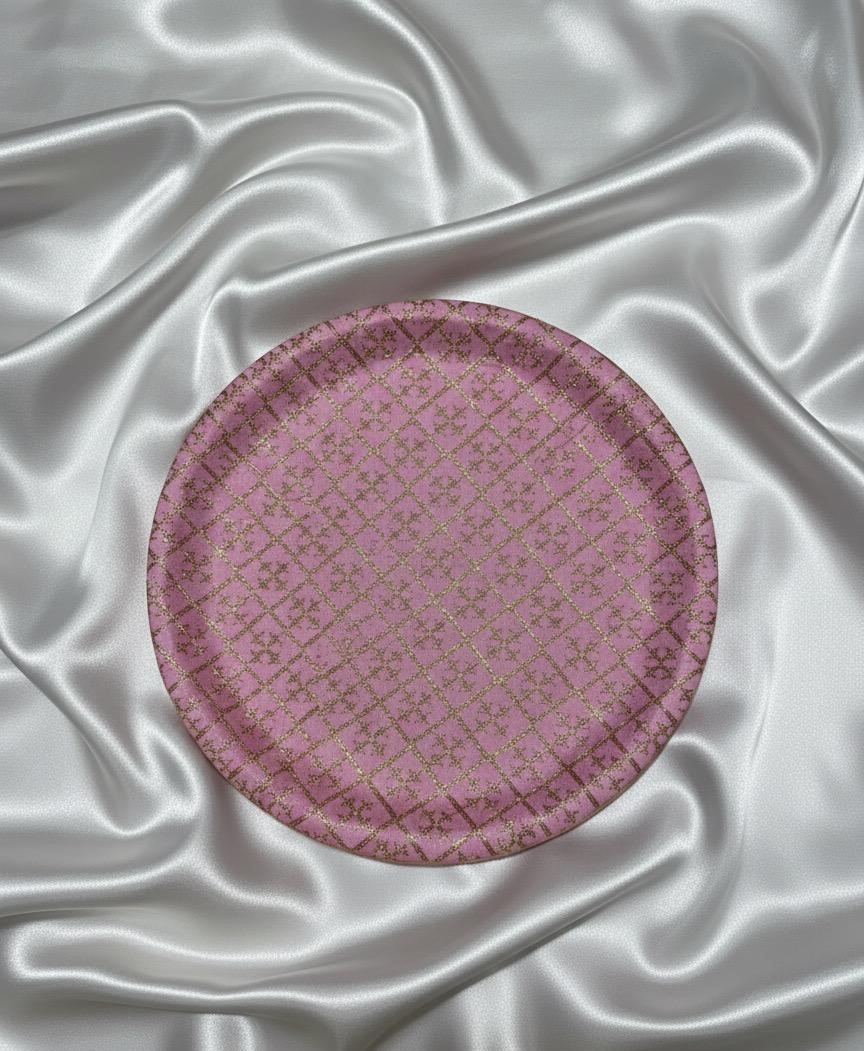 Multi-use Pink Embroided Thali