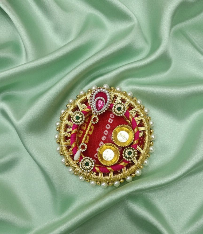 Ruby Bandhani Tilak Platter