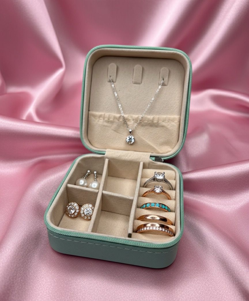 Blue Velvet Jewellery Box